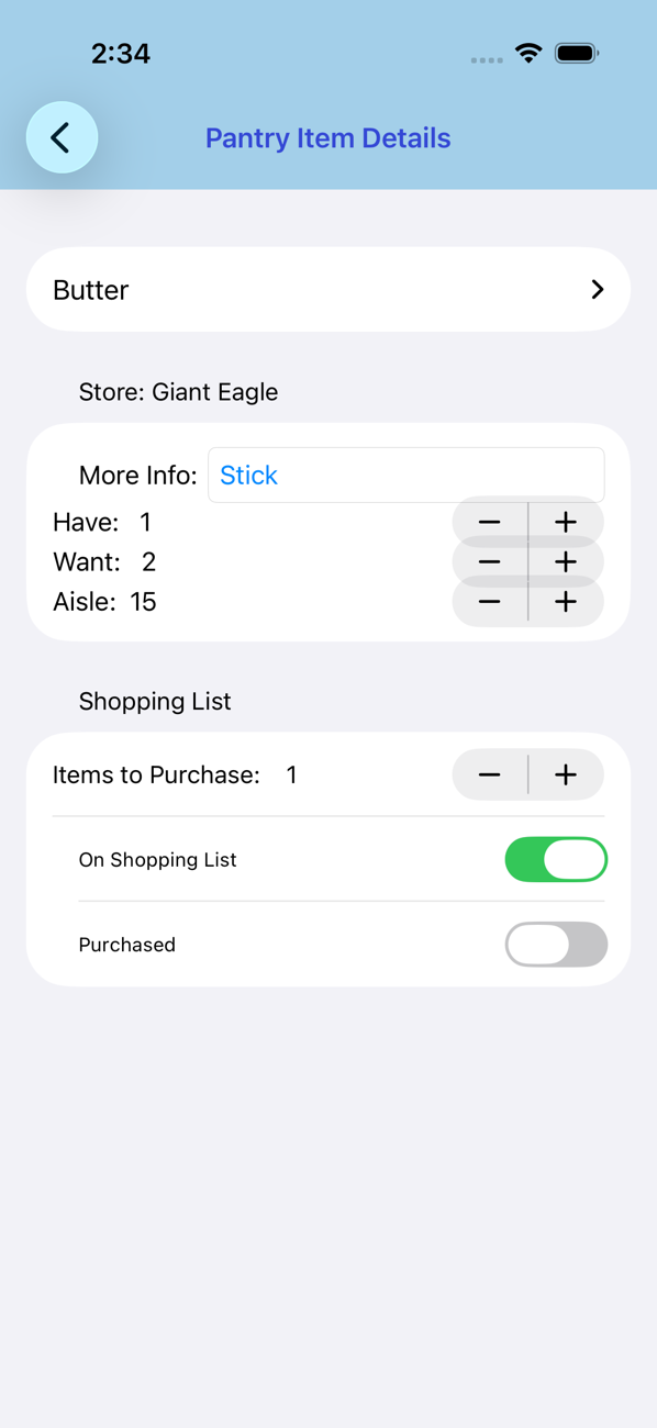 Item details